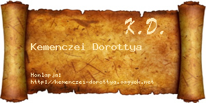 Kemenczei Dorottya névjegykártya