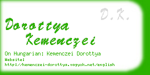 dorottya kemenczei business card